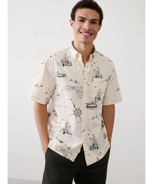 BANANA REPUBLIC FACTORY STORE(バナナリパブリック ファクトリーストア)の「BANANA REPUBLIC FACTORY STORE スタンダードフィット シアサッカーシャツ(シャツ/ブラウス・メンズ・ブルー/ネイビー/ホワイト/ホワイト系その他/ブルー系その他/ベージュ・M/S/XL/L)」の18枚目の写真