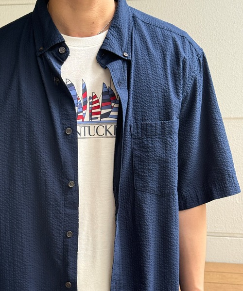 BANANA REPUBLIC FACTORY STORE(バナナリパブリック ファクトリーストア)の「BANANA REPUBLIC FACTORY STORE スタンダードフィット シアサッカーシャツ(シャツ/ブラウス・メンズ・ブルー/ネイビー/ホワイト/ホワイト系その他/ブルー系その他/ベージュ・M/S/XL/L)」の19枚目の写真