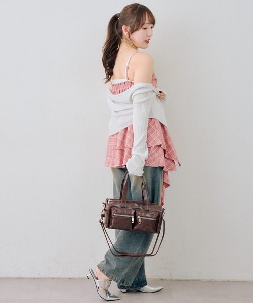 continuer de NICE CLAUP（コンティニューデナイスクラップ）の「レースアップキャミチュニック（シャツ/ブラウス・レディース・オフホワイト/ピンク/ネイビー/その他11/ドット・FREE）」の17枚目の写真