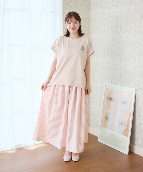 meeny miny(ミーニーマイニー)の「【メゾンテリア】ふわふわメレンゲワンちゃんTシャツ(Tシャツ/カットソー・レディース・グレイッシュベージュ/チャコールグレー/ホワイト・S-M/M-L)」の17枚目の写真