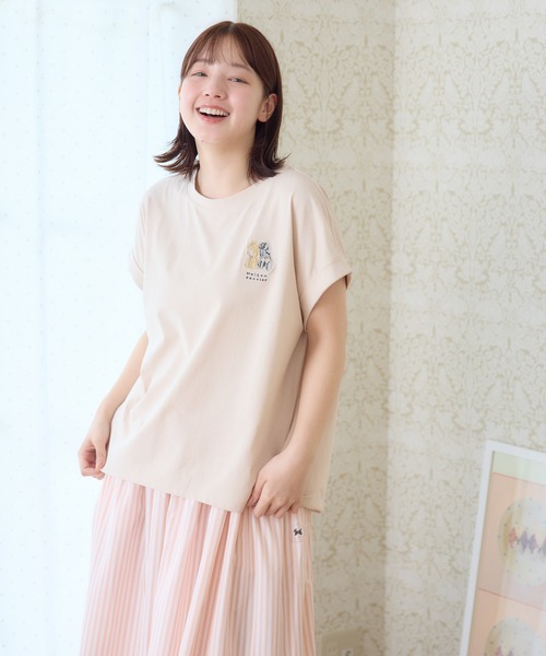 meeny miny(ミーニーマイニー)の「【メゾンテリア】ふわふわメレンゲワンちゃんTシャツ(Tシャツ/カットソー・レディース・グレイッシュベージュ/チャコールグレー/ホワイト・S-M/M-L)」の18枚目の写真