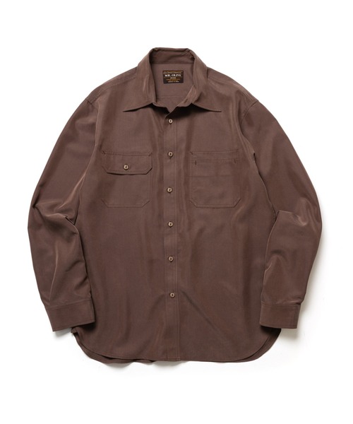 MR.OLIVE(ミスターオリーブ)の「T/R POWDER CLOTH / SERVICEMAN SHIRT /M263106(シャツ/ブラウス・メンズ・ブラック/ブラウン・SMALL/LARGE/MEDIUM)」の11枚目の写真