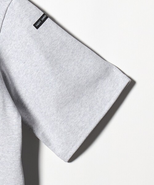 SAINT JAMES(セントジェームス)の「<SAINT JAMES>OUESSANT LOOSE/ルーズ ドロップ Tシャツ(Tシャツ/カットソー・メンズ・ライトグレー/ブラック・5/6/4)」の5枚目の写真