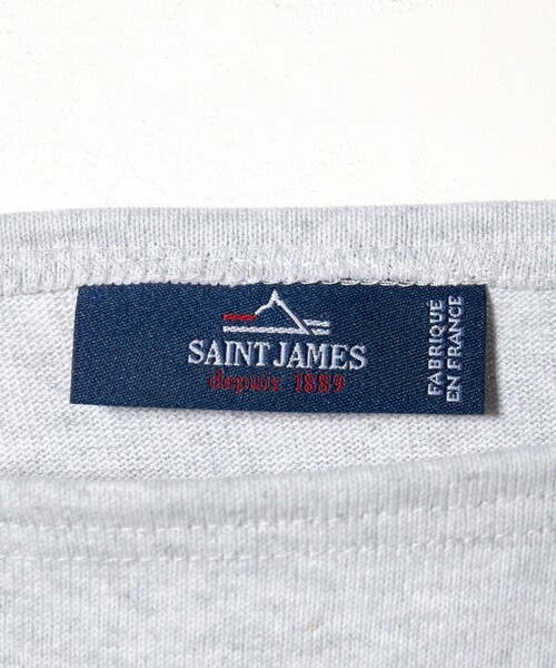 SAINT JAMES(セントジェームス)の「<SAINT JAMES>OUESSANT LOOSE/ルーズ ドロップ Tシャツ(Tシャツ/カットソー・メンズ・ライトグレー/ブラック・5/6/4)」の10枚目の写真