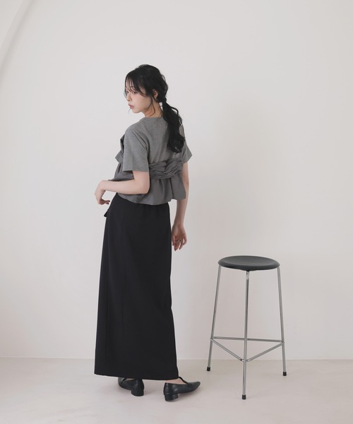 LIAN(リアン)の「アシメビスチェドッキングトップス(Tシャツ/カットソー・レディース・ブラック/グレー/オフホワイト・FREE)」の19枚目の写真
