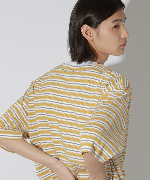LAKOLE(ラコレ)の「マルチボーダーTEE / 805957(Tシャツ/カットソー・メンズ・ブラウン/イエロー/ブルー・MEDIUM/LARGE)」の11枚目の写真