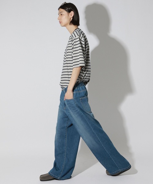 LAKOLE(ラコレ)の「マルチボーダーTEE / 805957(Tシャツ/カットソー・メンズ・ブラウン/イエロー/ブルー・MEDIUM/LARGE)」の13枚目の写真
