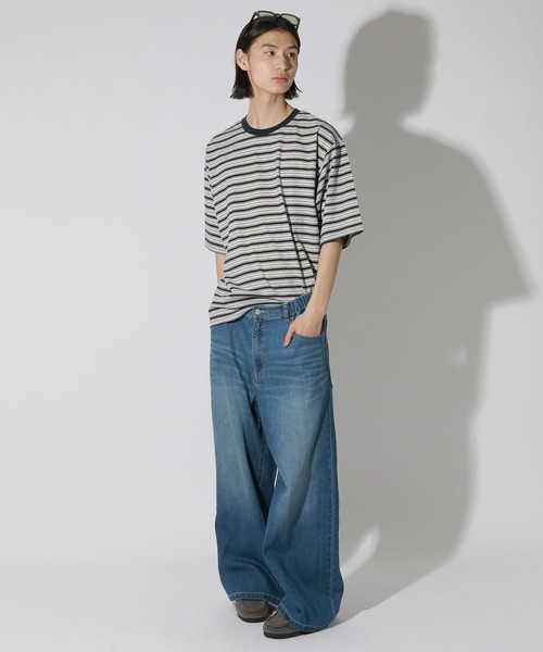 LAKOLE(ラコレ)の「マルチボーダーTEE / 805957(Tシャツ/カットソー・メンズ・ブラウン/イエロー/ブルー・MEDIUM/LARGE)」の14枚目の写真