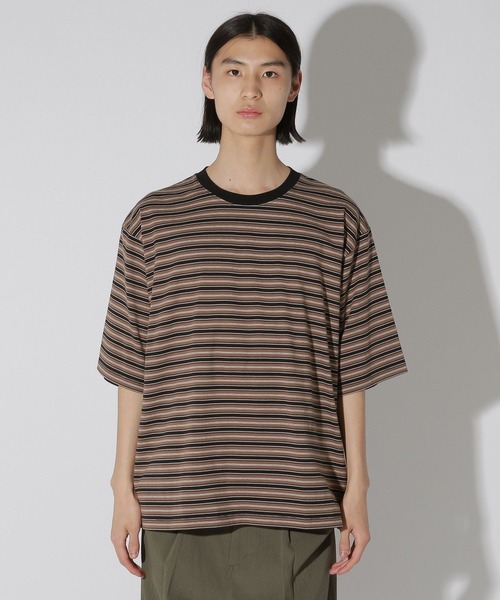 LAKOLE(ラコレ)の「マルチボーダーTEE / 805957(Tシャツ/カットソー・メンズ・ブラウン/イエロー/ブルー・MEDIUM/LARGE)」の17枚目の写真