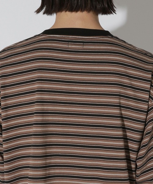LAKOLE(ラコレ)の「マルチボーダーTEE / 805957(Tシャツ/カットソー・メンズ・ブラウン/イエロー/ブルー・MEDIUM/LARGE)」の20枚目の写真