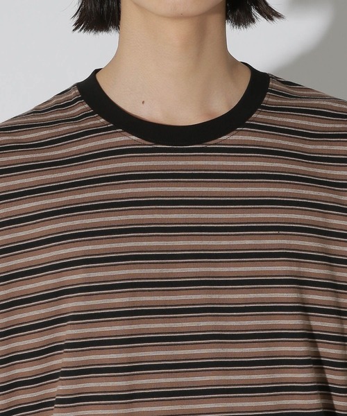LAKOLE(ラコレ)の「マルチボーダーTEE / 805957(Tシャツ/カットソー・メンズ・ブラウン/イエロー/ブルー・MEDIUM/LARGE)」の21枚目の写真