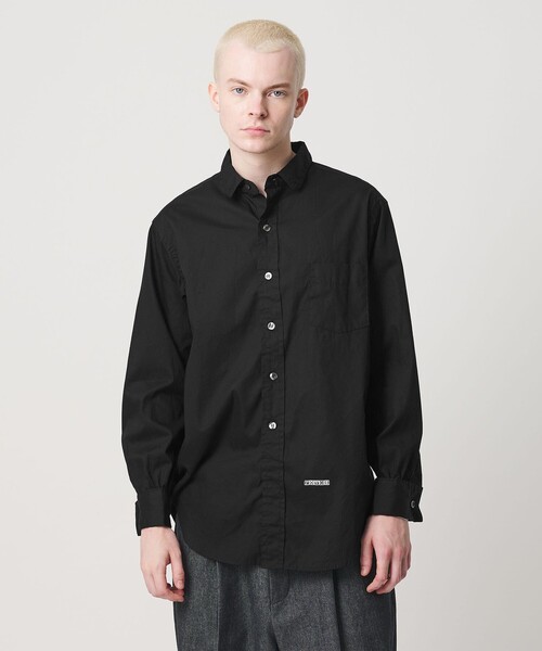 Hombre Nino（オンブレニーニョ）の「＜Hombre Nino＞ ROUND COLLAR SHIRT/シャツ（シャツ/ブラウス・メンズ・ホワイト/ライトブルー/ブラック・L/M）」の2枚目の写真