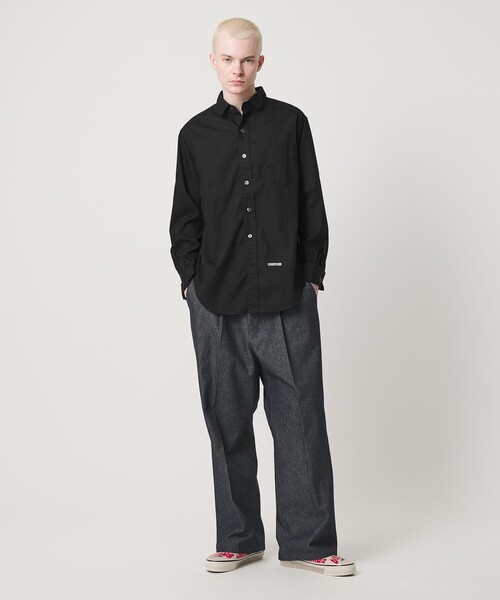 Hombre Nino（オンブレニーニョ）の「＜Hombre Nino＞ ROUND COLLAR SHIRT/シャツ（シャツ/ブラウス・メンズ・ホワイト/ライトブルー/ブラック・L/M）」の5枚目の写真