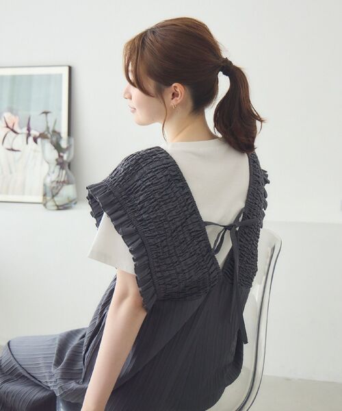 RETRO GIRL(レトロガール)の「チビフリルギャザーサロペット(サロペット/オーバーオール・レディース・ライトグレー/ブラウン/ブラック・FREE)」の21枚目の写真
