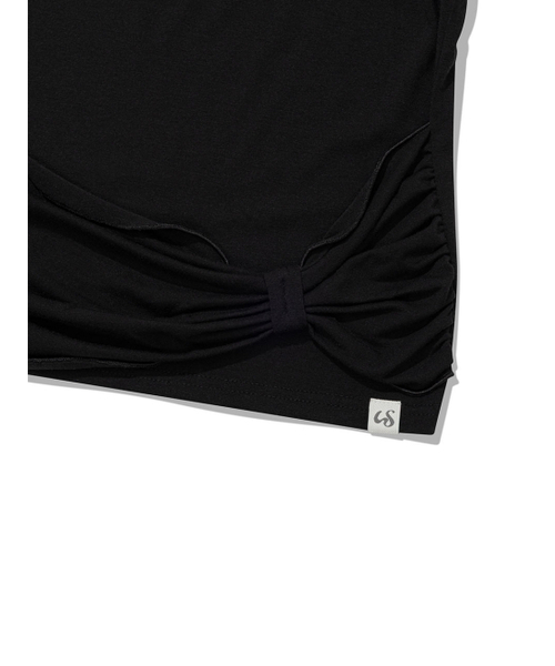 UGLY SHADOW（アグリーシャドウ）の「RIBBON SLEEVELESS(BLACK)（Tシャツ/カットソー・レディース・その他・FREE）」の5枚目の写真