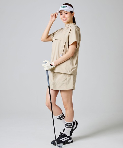 Pacific GOLF CLUB(パシフィックゴルフクラブ)の「DRAWSTRING BALLOON SKIRT(スカート・レディース・ベージュ/オリーブ・S/M/L)」の13枚目の写真