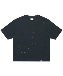 NM PAINTED CROP T-SHIRT - BLACK
