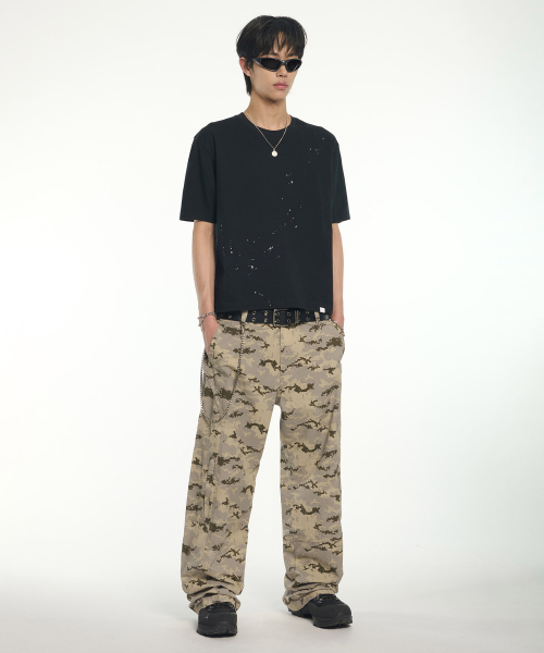 NOMANUAL(NOMANUAL)の「NM PAINTED CROP T-SHIRT - BLACK(Tシャツ/カットソー・レディース・その他・SMALL/MEDIUM/LARGE/X-LARGE)」の3枚目の写真