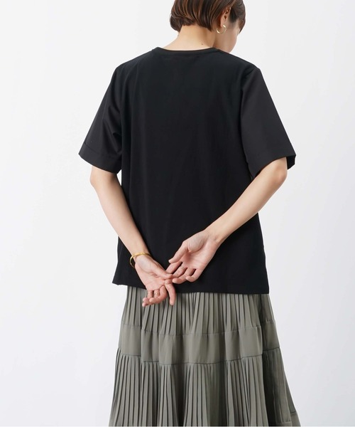 LUCA/LADY LUCK LUCA(ルカ/レディラックルカ)の「LC/LLL 天竺袖フラワープリントTシャツ(Tシャツ/カットソー・レディース・ブラック/オフホワイト・FREE)」の11枚目の写真