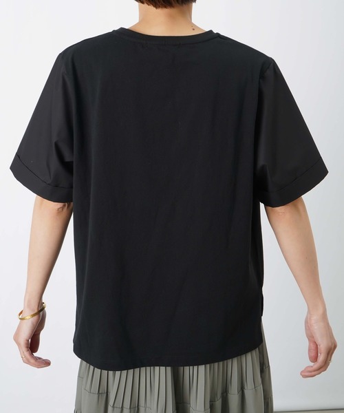 LUCA/LADY LUCK LUCA(ルカ/レディラックルカ)の「LC/LLL 天竺袖フラワープリントTシャツ(Tシャツ/カットソー・レディース・ブラック/オフホワイト・FREE)」の19枚目の写真