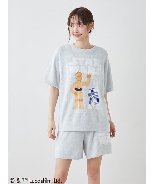 gelato pique(ジェラートピケ)の「【STAR WARS】【レディース】スムーズィーキャラクタージャガードプルオーバー(ルームウェア/パジャマ・レディース・ネイビー/クリーム/ミント・F)」の5枚目の写真