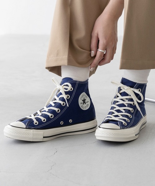 ネイビー ハイカットスニーカー CONVERSE コンバース ALL STAR AGED HI オールスター エイジド