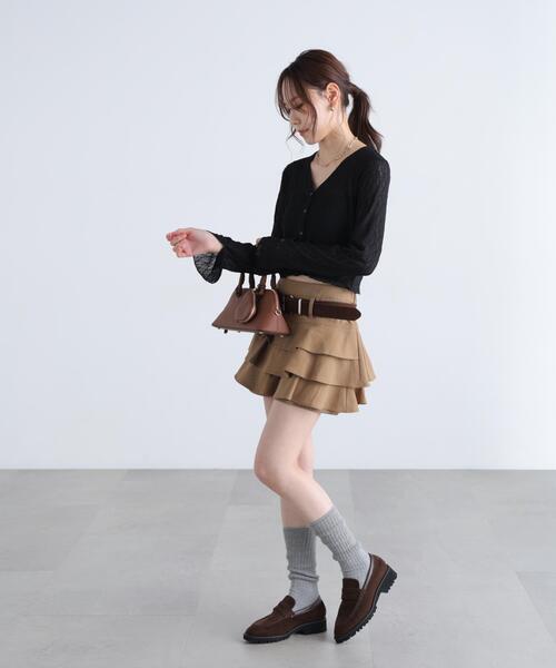 FREE'S MART（フリーズマート）の「◆シアーチュールレースカーディガン（Tシャツ/カットソー・レディース・ライトグリーン/ホワイト/ブラウン/ブラック/ブルー・FREE）」の15枚目の写真
