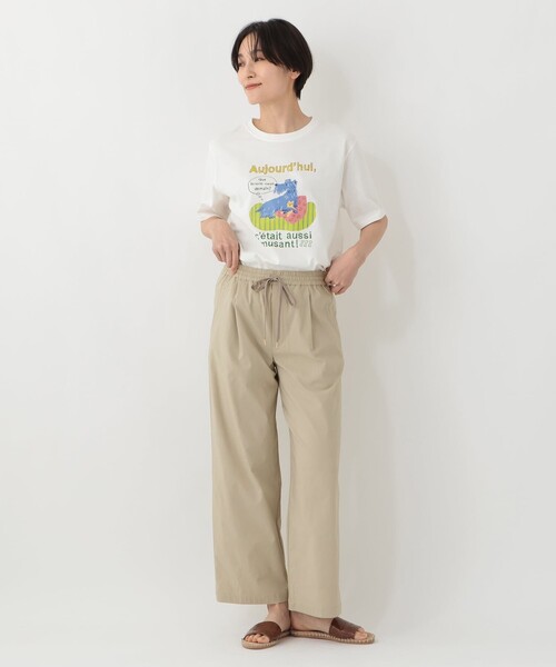 Afternoon Tea(アフタヌーンティー)の「クールイージーストレートパンツ(その他パンツ・レディース・ライトベージュ/ダークグレー/ネイビー・MEDIUM)」の8枚目の写真