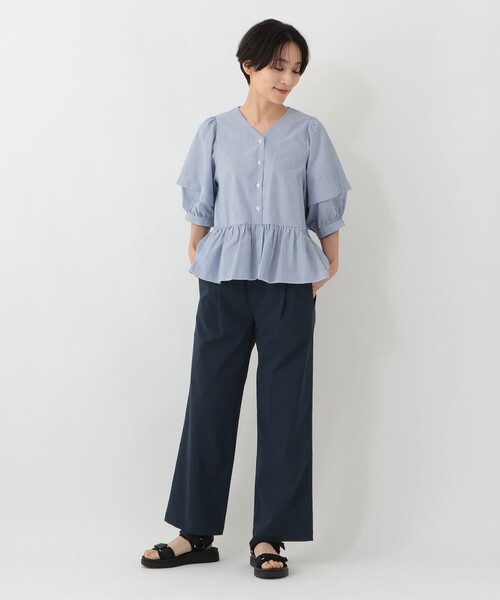 Afternoon Tea(アフタヌーンティー)の「クールイージーストレートパンツ(その他パンツ・レディース・ライトベージュ/ダークグレー/ネイビー・MEDIUM)」の11枚目の写真
