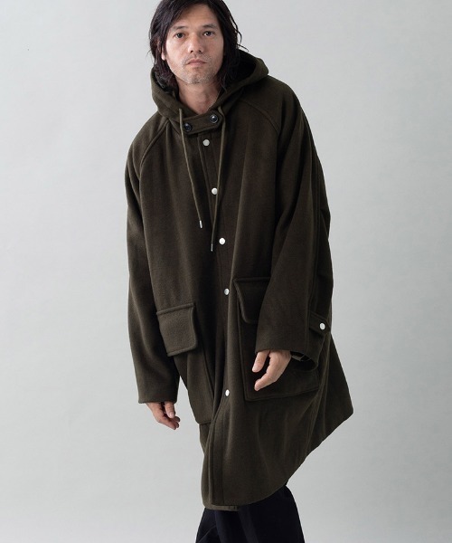 EGO TRIPPING(エゴトリッピング)の「mj11641-BURLY-COAT フードコート(616713)(その他アウター・メンズ・オリーブ/ブラック・48/46)」の2枚目の写真