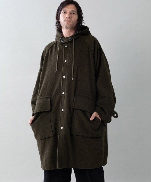 EGO TRIPPING(エゴトリッピング)の「mj11641-BURLY-COAT フードコート(616713)(その他アウター・メンズ・オリーブ/ブラック・48/46)」の8枚目の写真