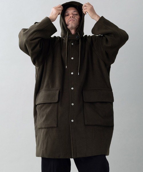 EGO TRIPPING(エゴトリッピング)の「mj11641-BURLY-COAT フードコート(616713)(その他アウター・メンズ・オリーブ/ブラック・48/46)」の9枚目の写真