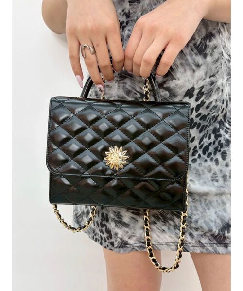 EVRIS（エヴリス）の「SUNNY MOTIF キルティングショルダーBAG（ショルダーバッグ・レディース・ブラック/ブルー/ホワイト・FREE）」の8枚目の写真