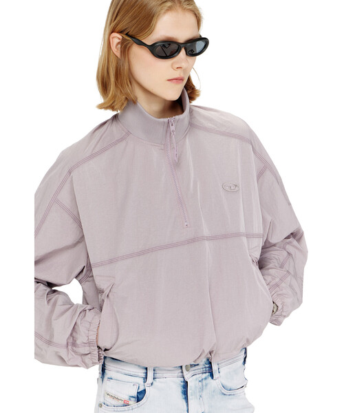 DIESEL(ディーゼル)の「ウィメンズ ジャケット G-ANOCK(ナイロンジャケット・レディース・ブラック/パープル・38/40/42/44)」の8枚目の写真