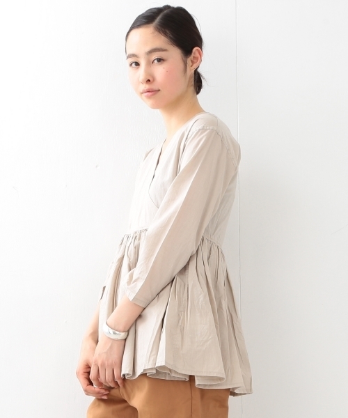 BEAMS BOY（ビームスボーイ）の「BEAMS BOY / シャンブレー カシュクール（シャツ/ブラウス・レディース・ホワイト/ベージュ/ブルー・ONE SIZE）」の17枚目の写真