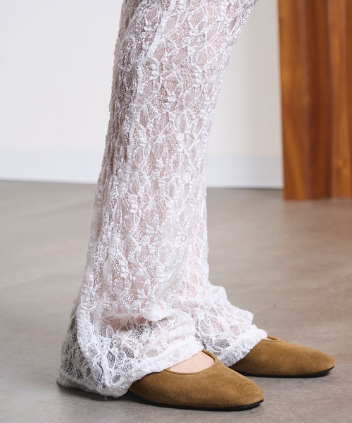 ROSE BUD（ローズバッド）の「LACE FLARE PANTS（その他パンツ・レディース・パープル/ブラック/ホワイト・ONE SIZE）」の11枚目の写真