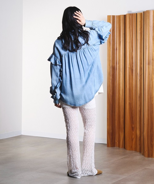 ROSE BUD（ローズバッド）の「LACE FLARE PANTS（その他パンツ・レディース・パープル/ブラック/ホワイト・ONE SIZE）」の16枚目の写真