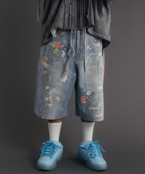 FR(13)NDS(フレンズ)の「FR(13)NDS/Trompel oeil Shorts(その他パンツ・メンズ・ブラック/ブルー・F)」の1枚目の写真