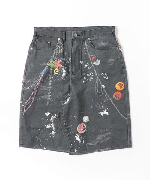 FR(13)NDS(フレンズ)の「FR(13)NDS/Trompel oeil Shorts(その他パンツ・メンズ・ブラック/ブルー・F)」の2枚目の写真