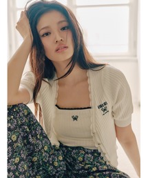 LILY BROWN | 【LILY BROWN×ANNA SUI】バイカラーニットキャミソール(キャミソール)