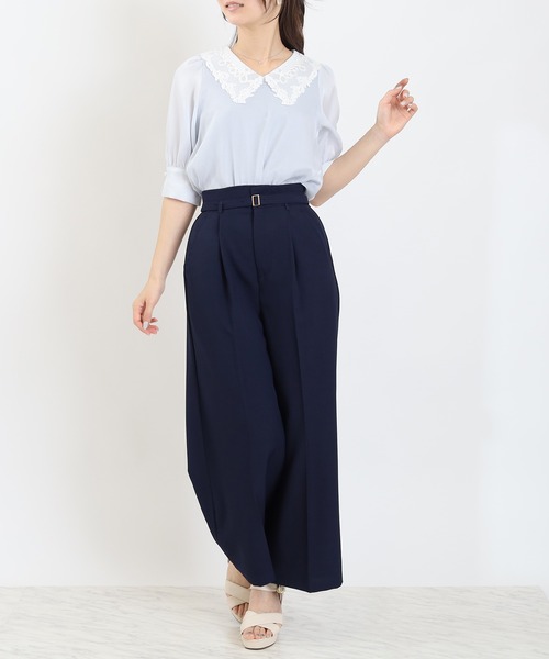 ASTORIA ODIER(アストリアオディール)の「ベルト付きワイドパンツ(その他パンツ・レディース・チャコールグレー/ベージュ/ネイビー・MEDIUM)」の15枚目の写真