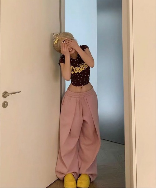 SHEPP(シープ)の「星柄プリントフロントロゴアソート 半袖Tシャツ タイトフィット ピチT(Tシャツ/カットソー・レディース・ピンク/ブラウン/ブルー・M/S)」の10枚目の写真