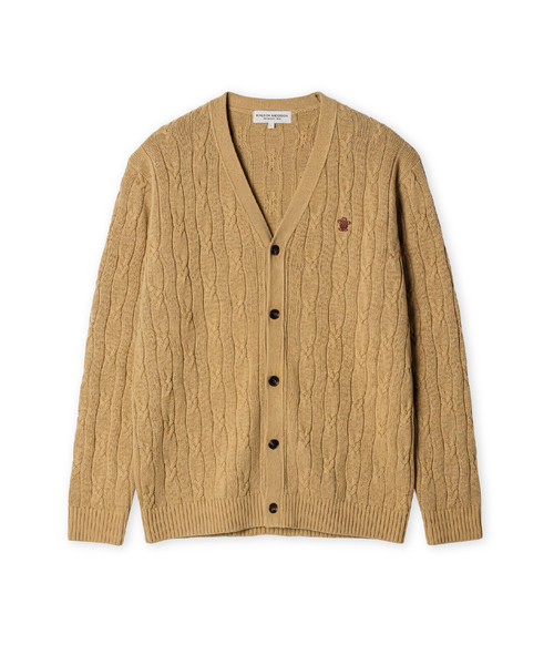 High-Twist Cotton Cable Cardigan (CAMEL)（カーディガン/ボレロ