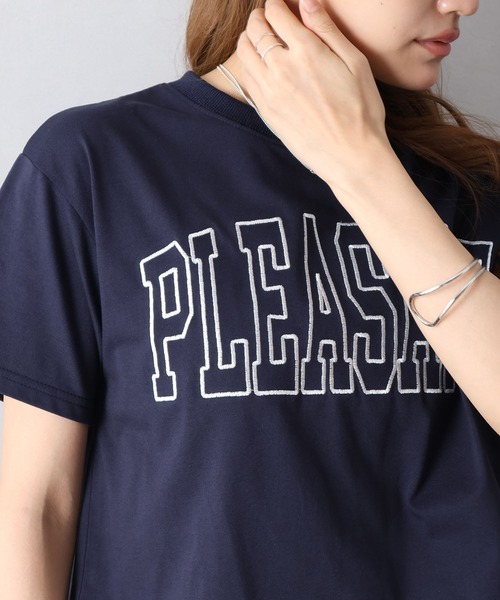 SpRay(スプレイ)の「すそ刺繍ロゴショートスリーブ(Tシャツ/カットソー・レディース・ホワイト/チャコールグレー/ネイビー/ブラック/グレー・FREE)」の16枚目の写真
