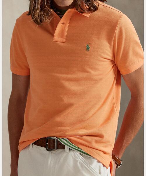 POLO RALPH LAUREN(ポロ ラルフ ローレン)の「カスタム スリム フィット メッシュ ポロシャツ(ポロシャツ・メンズ・オレンジ・L/S)」の5枚目の写真