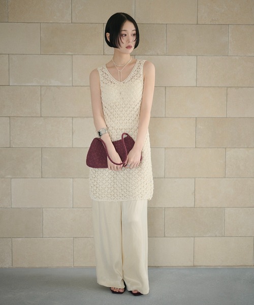 LAULEN（ローレン）の「woven shoulder handbag /編み込みショルダーハンドバッグ（ショルダーバッグ・レディース・ブラウン/ダークブラウン/ライトグリーン/パープル・FREE）」の22枚目の写真