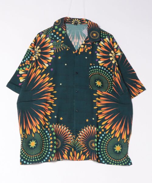 チャイハネ（チャイハネ）の「【チャイハネ】メキシカンハナビナMEN'Sシャツ（シャツ/ブラウス・メンズ・ホワイト/オレンジ/グリーン・FREE）」の2枚目の写真
