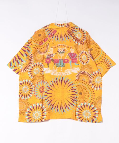 チャイハネ（チャイハネ）の「【チャイハネ】メキシカンハナビナMEN'Sシャツ（シャツ/ブラウス・メンズ・ホワイト/オレンジ/グリーン・FREE）」の5枚目の写真