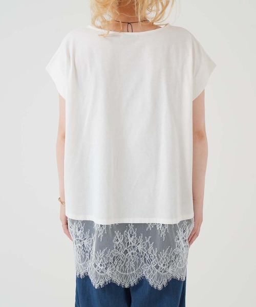 HEART MARKET(ハートマーケット)の「汗染み防止 裾レースT(Tシャツ/カットソー・レディース・ホワイト/ブラック/グレー/チャコール・FREE)」の6枚目の写真