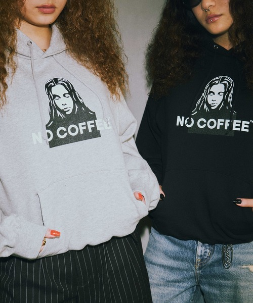 X-girl(エックスガール)の「X-girl x NO COFFEE SWEAT HOODIE(パーカー・レディース・ブラック/アッシュ・L/S/M)」の7枚目の写真